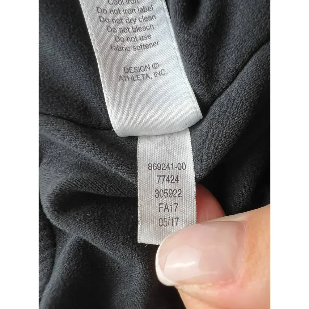 Athleta Black Powervita High Rise Peekaboo 7/8 Tight Size XS
